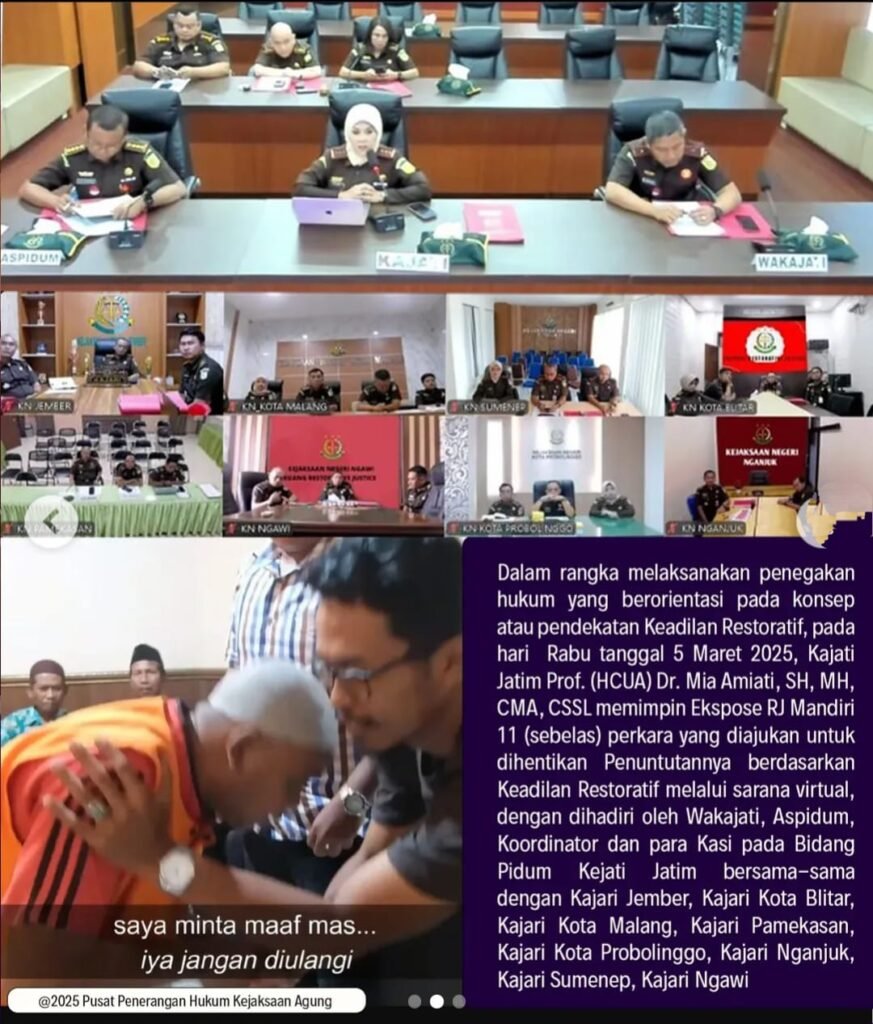 Kejati Jatim Terapkan Keadilan Restoratif dalam 11 Kasus