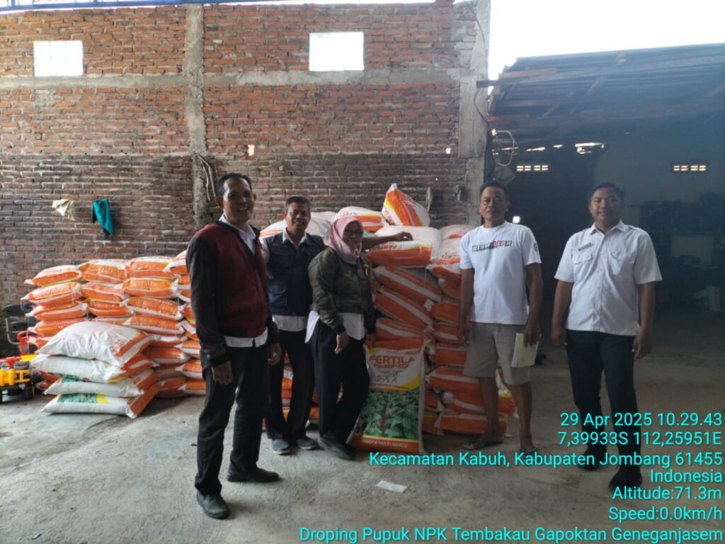Pemkab Jombang Salurkan 350 Ton Pupuk NPK untuk Petani Tembakau Wilayah Brantas Utara. /disperta.jombangkab.go.id