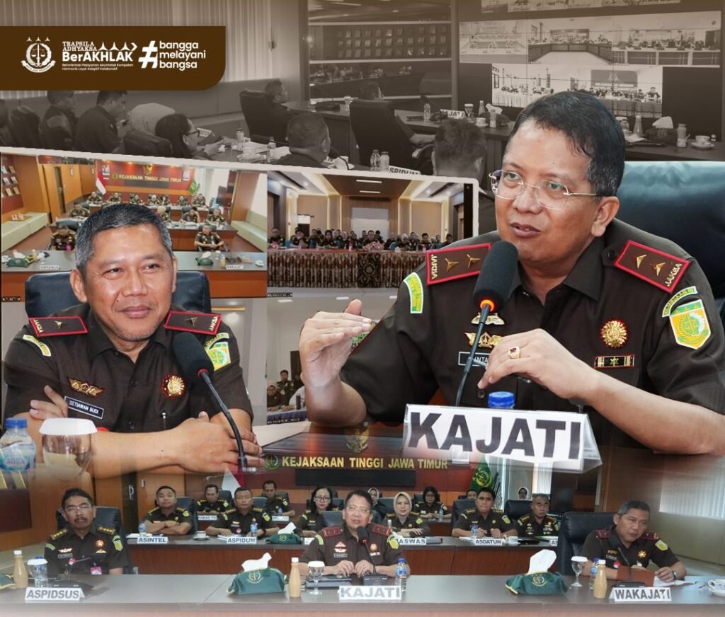 Kajati Jatim Gelar Pertemuan Virtual Perdana dengan Seluruh Kajari