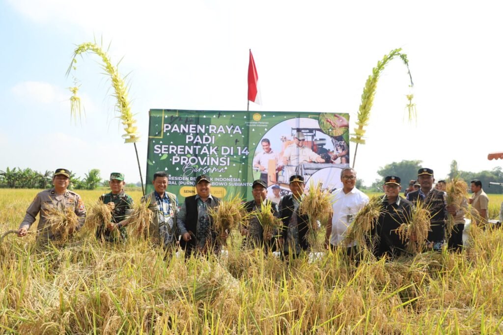 Jombang Ikut Sukseskan Panen Raya Serentak Bareng Presiden Prabowo. :jombangkab.go.id