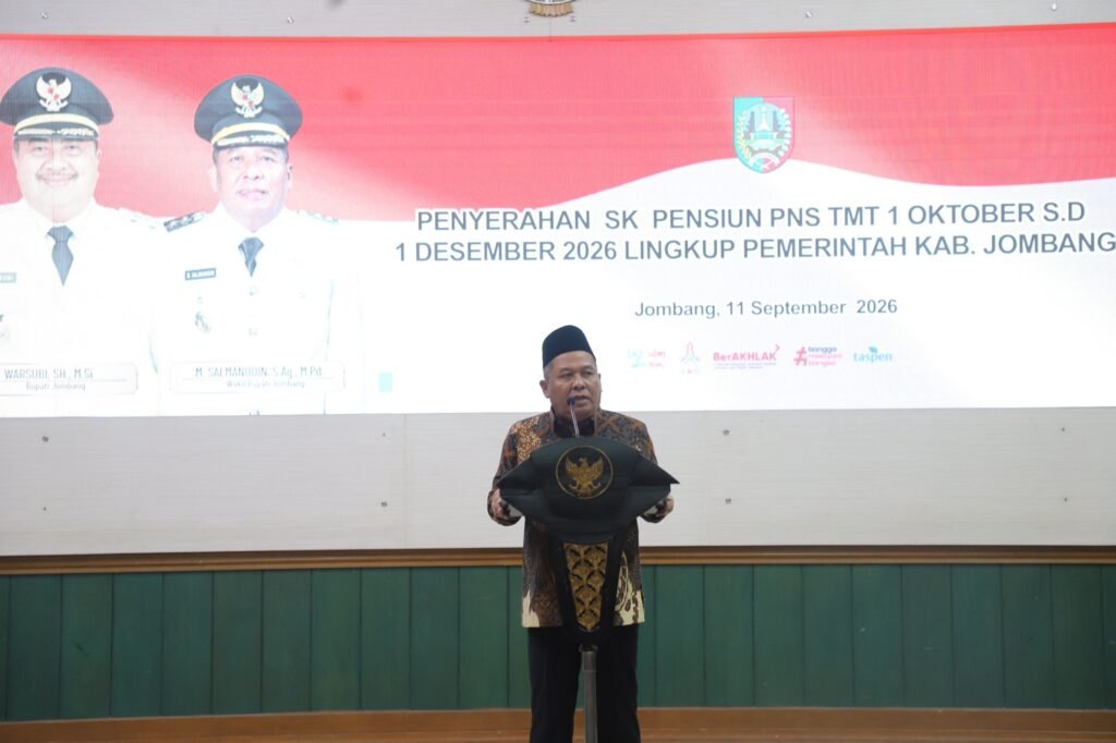 63 PNS Pemkab Jombang Terima SK Pensiun, Wabup: Pengabdian Tak Berhenti di Masa Purna Tugas