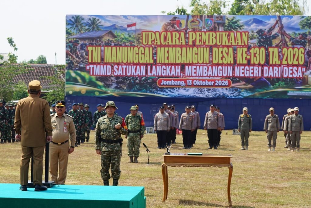 TMMD ke-130 di Jombang Resmi Dimulai, Bangun Jalan 1,3 Km hingga Rehab 10 Rumah Warga
