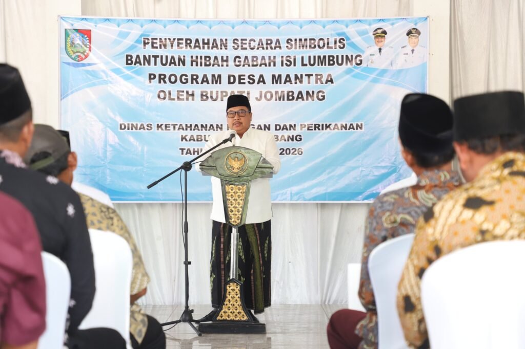 Perkuat Stok Pangan Desa, Pemkab Jombang Salurkan 42 Ton Gabah untuk Enam Lumbung